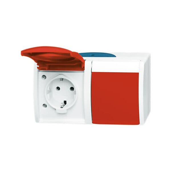 Busch-Jaeger Schuko-Steckdose 2f. waagerecht 20/2 EW/DVN-53